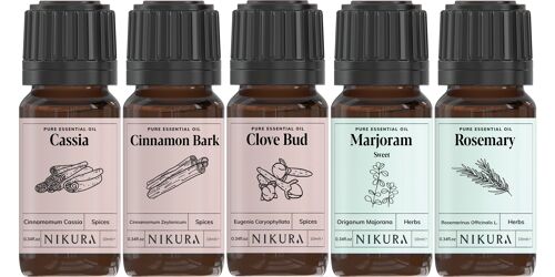 Herb / Spice - Gift Set - 5 x 10ml Essential Oils - Without Box