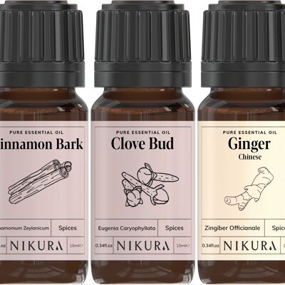 Spice Selection - Gift Set - 5 x 10ml Essential Oils - Without Box