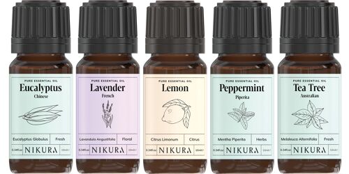Starter - Gift Set - 5 x 10ml Essential Oils - Without Box
