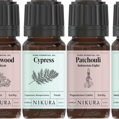 Woodland Selection - Gift Set - 5 x 10ml Essential Oils - Without Box