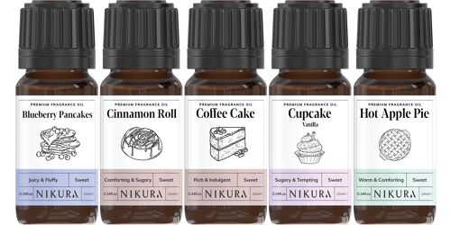 Freshly Baked - Gift Set - 5 x 10ml Fragrance Oils - Without Box