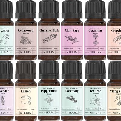 Advanced - Gift Set - 12 x 10ml Essential Oils - Without Box