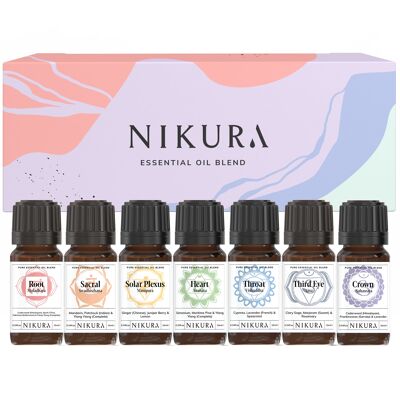 Chakra Blends - Gift Set - 7 x 10ml Essential Oils - With Box