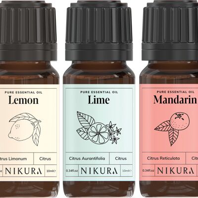 Citrus Pack - Gift Set - 7 x 10ml Essential Oils - Without Box