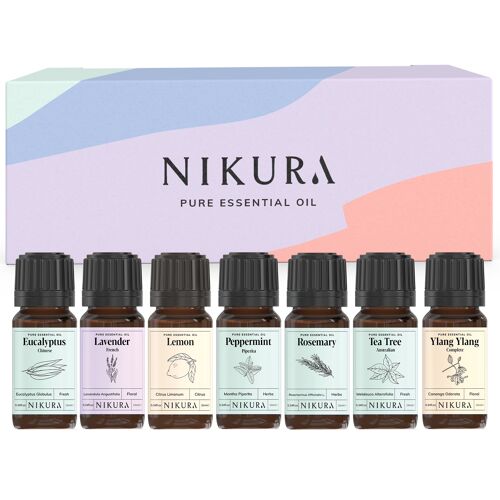 Entry Pack - Gift Set - 7 x 10ml Essential Oils With or Without Box - With Box