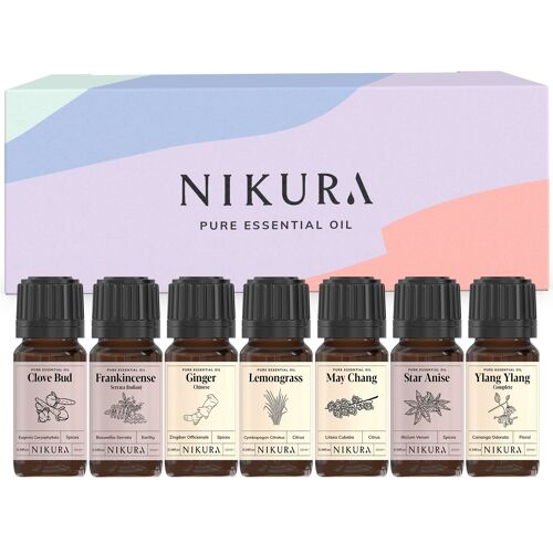 Exotic - Gift Set - 7 x 10ml Essential Oils - With Box