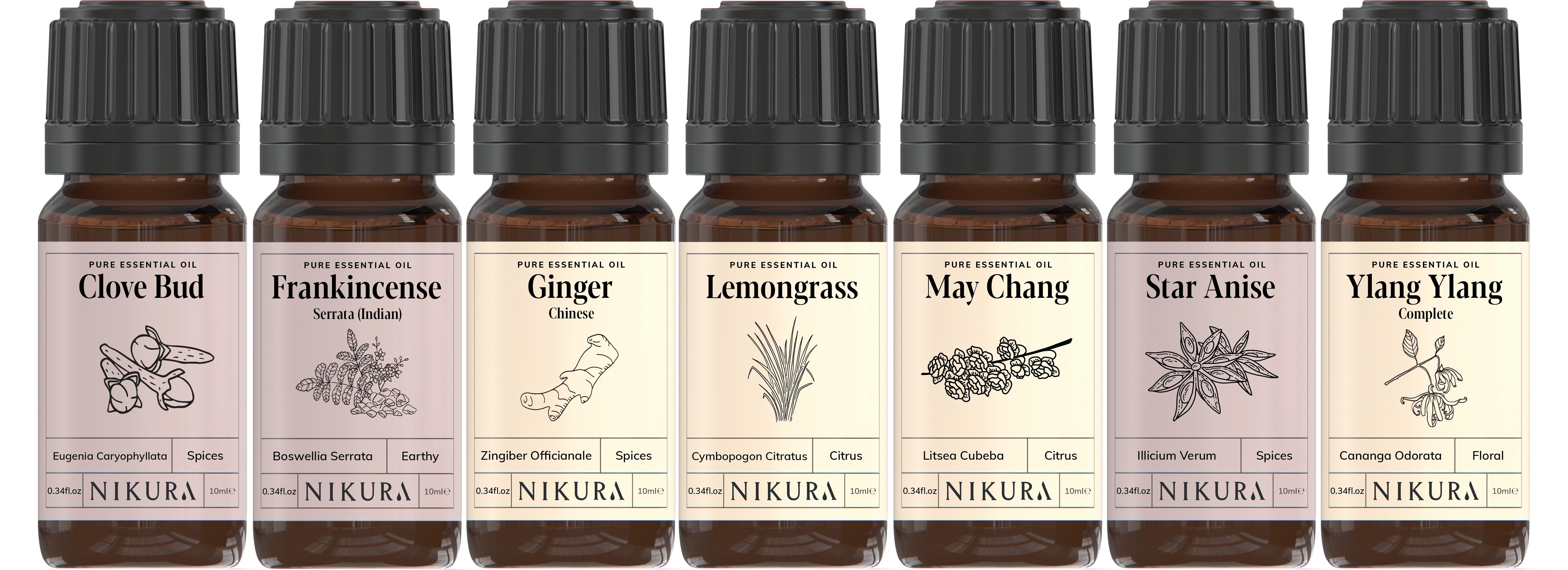 Exotic - Gift Set - 7 x 10ml Essential Oils - Without Box