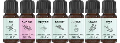 Herb Selection - Gift Set - 7 x 10ml Essential Oils - Without Box