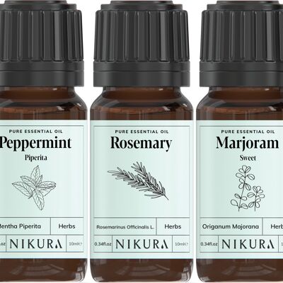 Herb Selection - Gift Set - 7 x 10ml Essential Oils - Without Box