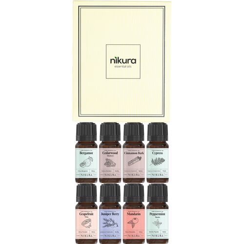 His - Gift Set With Box - 8 x 10ml Essential Oils