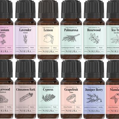 His and Hers - Gift Set - 16 x 10ml Essential Oils - Without Box