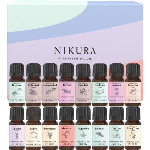 Selection - Gift Set - 16 x 10ml Essential Oils - With Box