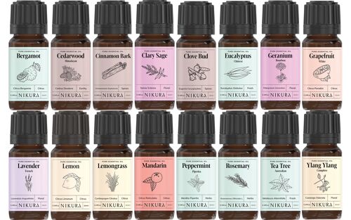 Selection - Gift Set - 16 x 10ml Essential Oils - Without Box