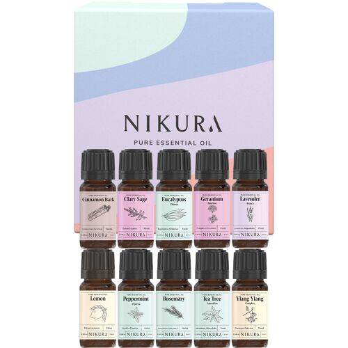 Top Ten - Gift Set - 10 x 10ml Essential Oils - With Box