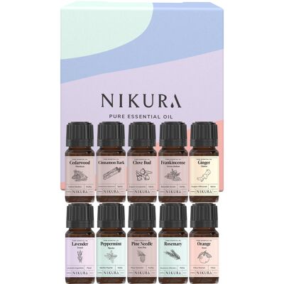 Winter Collection - Gift Set - 10 x 10ml Essential Oils - With Box