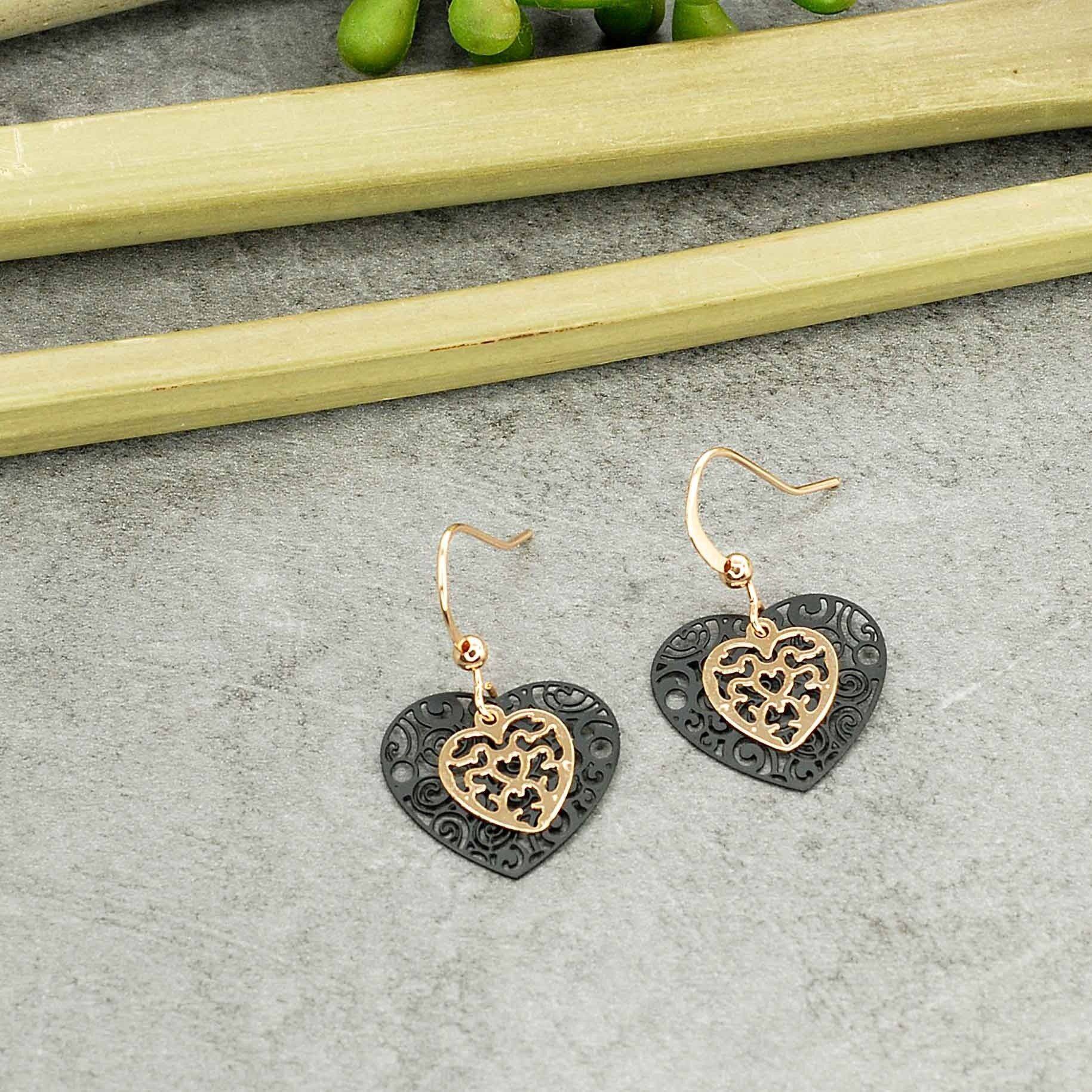 pendientes de corazón de san valentín