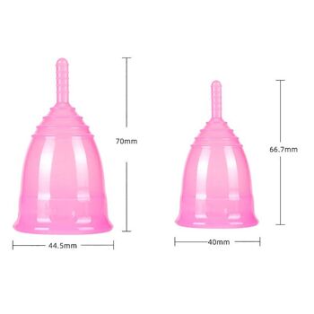 1Pièce Coupe menstruelle colorée en Silicone pour femmes - 44.5mm x 70mm 1 5