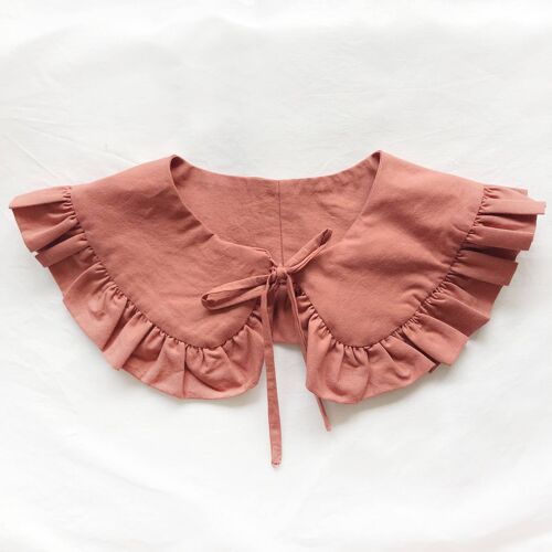 Dried Rose Cotton Detachable collar, Oversized Collar