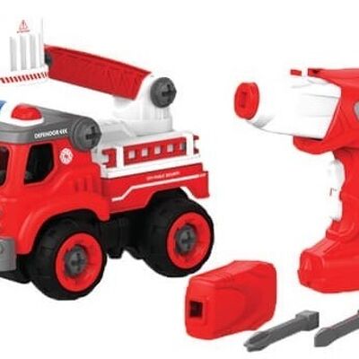 Camión de bomberos hágalo usted mismo Edushape (funciona con batería)