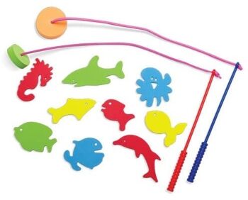 Jouet de bain Edushape Fish Fun - 4 cannes & 36 poissons en boite 2