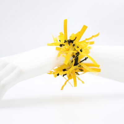 Aqua Willow Tree Bracelets - Hand painted - Yellow