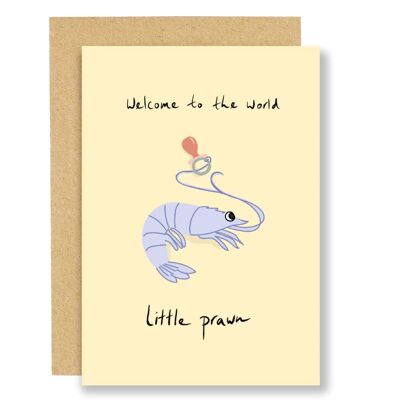 New baby card - Little prawn
