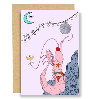 Carte d'anniversaire-Prawn star