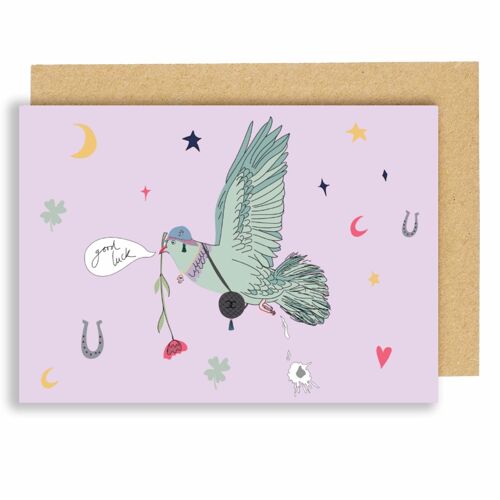 Good luck card - Lucky pigeon