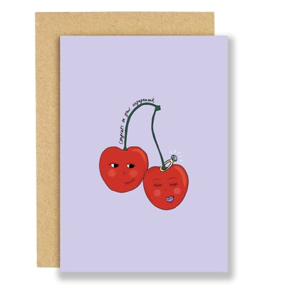 Engagement card - Cute Cherries
