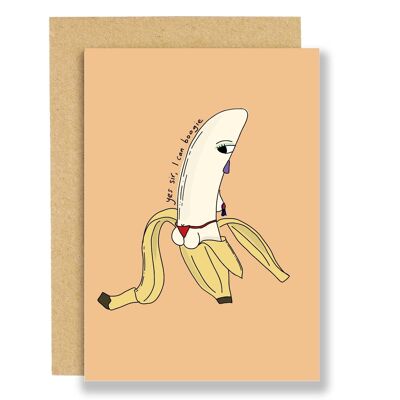 Carte de voeux - Oui monsieur, je peux boogie - Banane