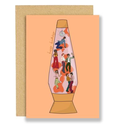 Birthday card-Lava lamp disco