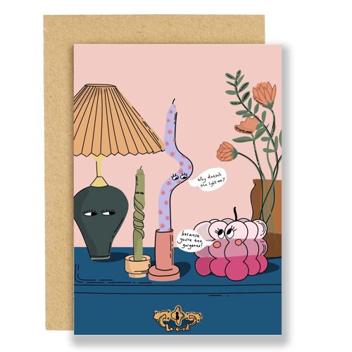 Greeting card -What candles talk about