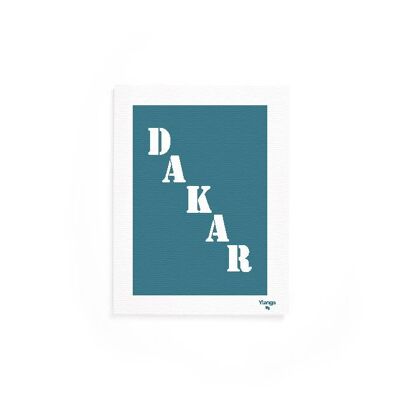 Affiche "Dakar" bleue