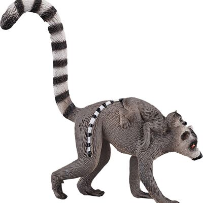 Giocattolo Mojo Wildlife Lemure dalla coda ad anelli con bambino - 387237
