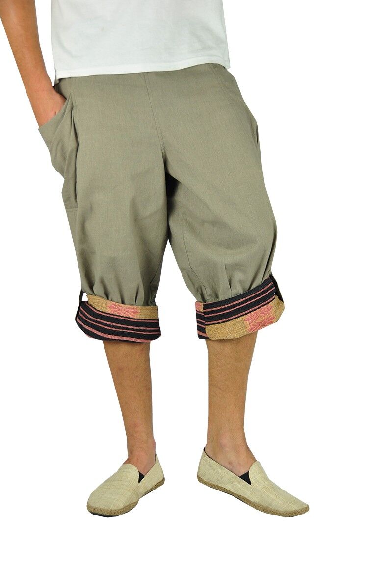 Men's Capri Pants Lightweight Loose 3/4 Shorts Drawstring Elastic Waist  Casual Beach Yoga Trousers | Fruugo SA