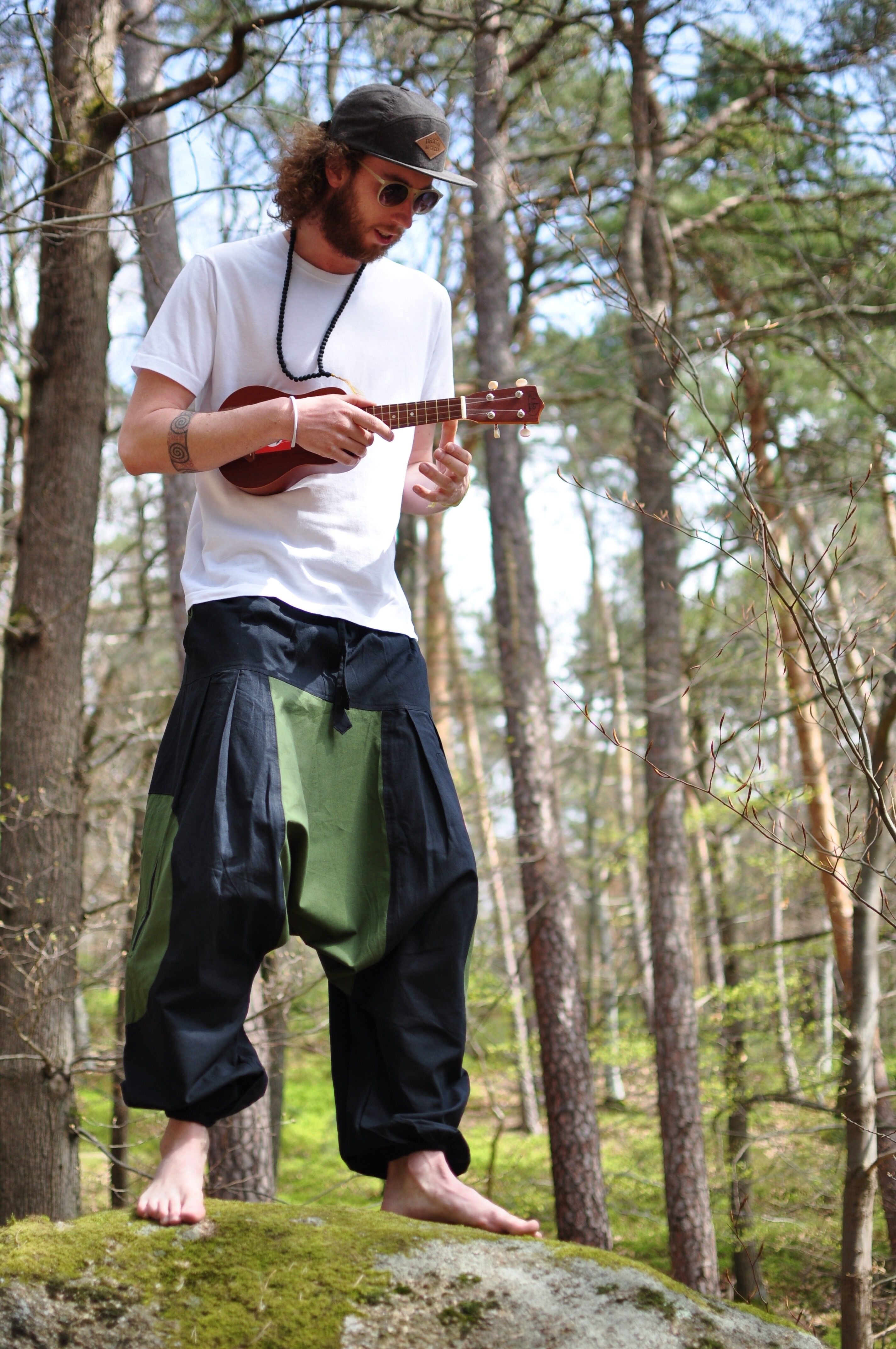 Brown Peacock Harem Pants - Bohemian Island