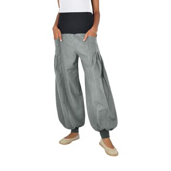 virblatt - Pantalones Anchos Mujer, 100% algodón