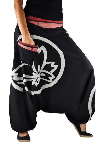 virblatt - sarouel hommes | 100% coton | Aladdin pantalon Pumphose hommes sarouel Yoga hippie pantalons d'été hommes - surtout L/XL noir 3