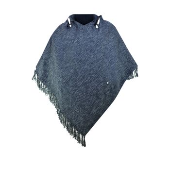 virblatt - Poncho homme | 100% coton | Poncho Hiver Népal Veste | fonction de tournage | Poncho en tissu à capuche Jerga Baja - Abajo XXL BD 1