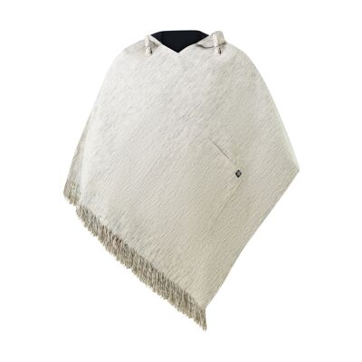 virblatt - Poncho da uomo | 100% cotone | Poncho Giacca invernale Nepal | funzione di svolta | Poncho in tessuto con cappuccio Jerga Baja - Abajo L-XL WD