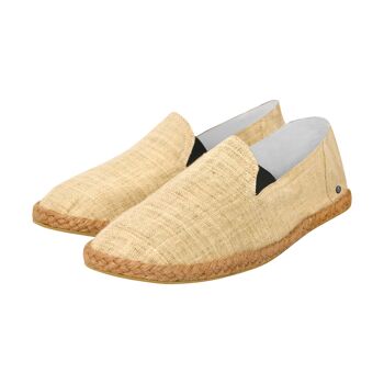 virblatt - Espadrilles Femme | 100% chanvre | Chaussures d'été espadrilles pour hommes pantoufles pour hommes chaussures en tissu chaussures décontractées à enfiler - confortable 45 beige 5