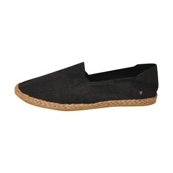 virblatt - espadrilles femme | 100% chanvre | Espadrilles ballerines femme chaussures d'été femme vêtements hippie chaussures hippie femme - confortable 38 noir 4