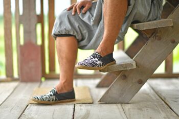 virblatt - Espadrilles Homme | 100% chanvre | Chaussures d'été espadrilles pour hommes pantoufles pour hommes chaussures en tissu chaussures de loisirs - Lässig 43 noir 1