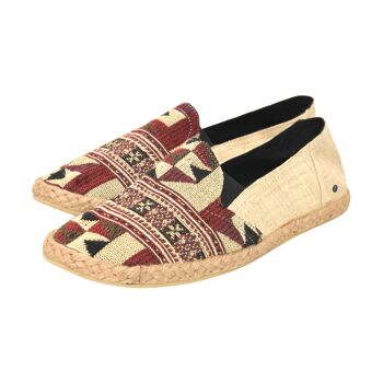 virblatt - Espadrilles Homme | 100% chanvre | Chaussures d'été espadrilles pour hommes pantoufles pour hommes chaussures en tissu chaussures de loisirs - Lässig 43 beige 3