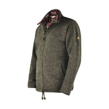 virblatt - veste en laine hommes | Laine & Coton | Vestes d'hiver pour homme Veste en laine de mouton Veste en laine Pull d'hiver pour homme - Kabru S marron 2