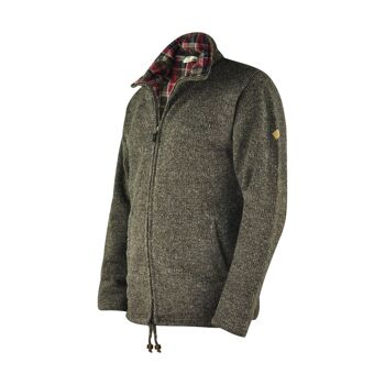 virblatt - veste en laine hommes | Laine & Coton | Vestes d'hiver pour hommes veste en laine de mouton veste en laine pull d'hiver hommes - Kabru M marron 2