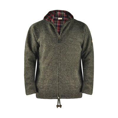 virblatt - wool jacket men | Wool & Cotton | Men's winter jackets Sheep's wool jacket Wool jacket Men's winter sweater - Kabru XL brown