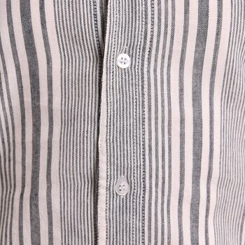 virblatt - chemise d'été pour hommes | coton | Chemise homme hippie chemise homme sans repassage à manches longues | capote | Chemise pêcheur - Freidenker S gris 4