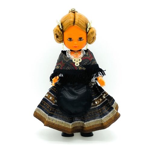 Muñeca 35cm tradicional regional España vestido Manchega_312