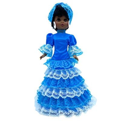 Sintra collection doll 40 cm. religious mulatto Santera Yemaya, religious dress